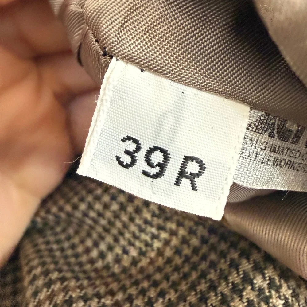 Vintage Hart Schaffner Marx Gun Club Check Wool 39R Blazer Sport Coat Academic